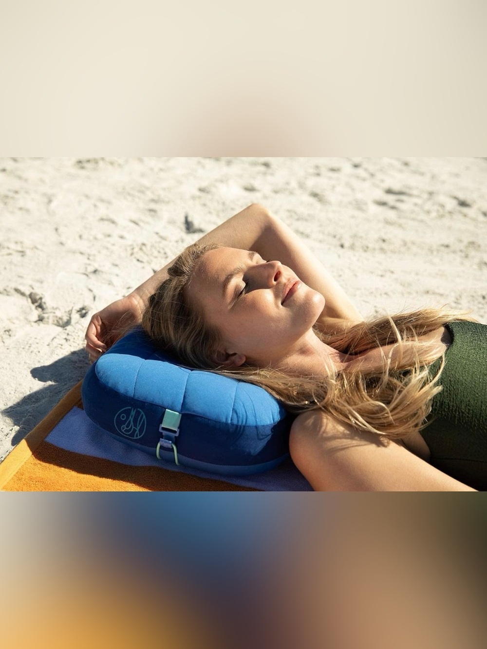 Ballast Beach Pillow Cool Combo Inflatable Cooling Pillow NWT